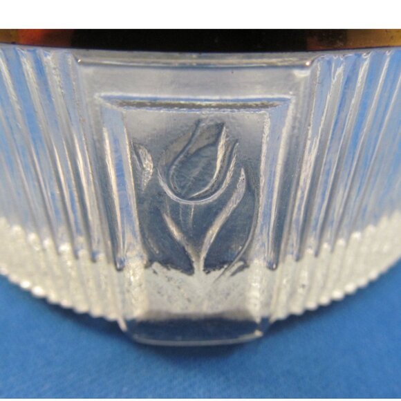 Vintage Ladies Vanity Glass Jar Containers with Embroidered Lids 2 Piece Lot - Picture 4 of 12